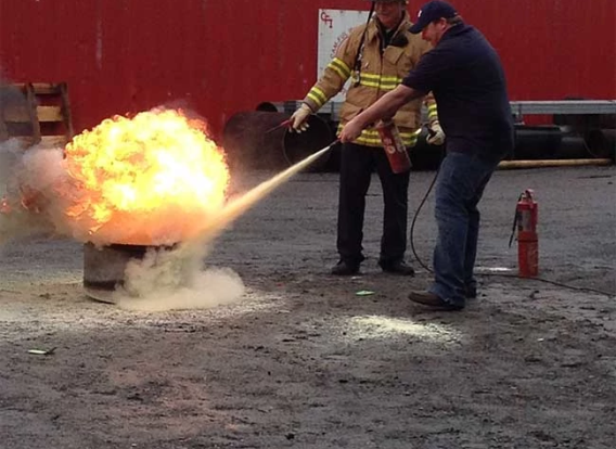 Fire Safety Training firefighters educating children on fire safety